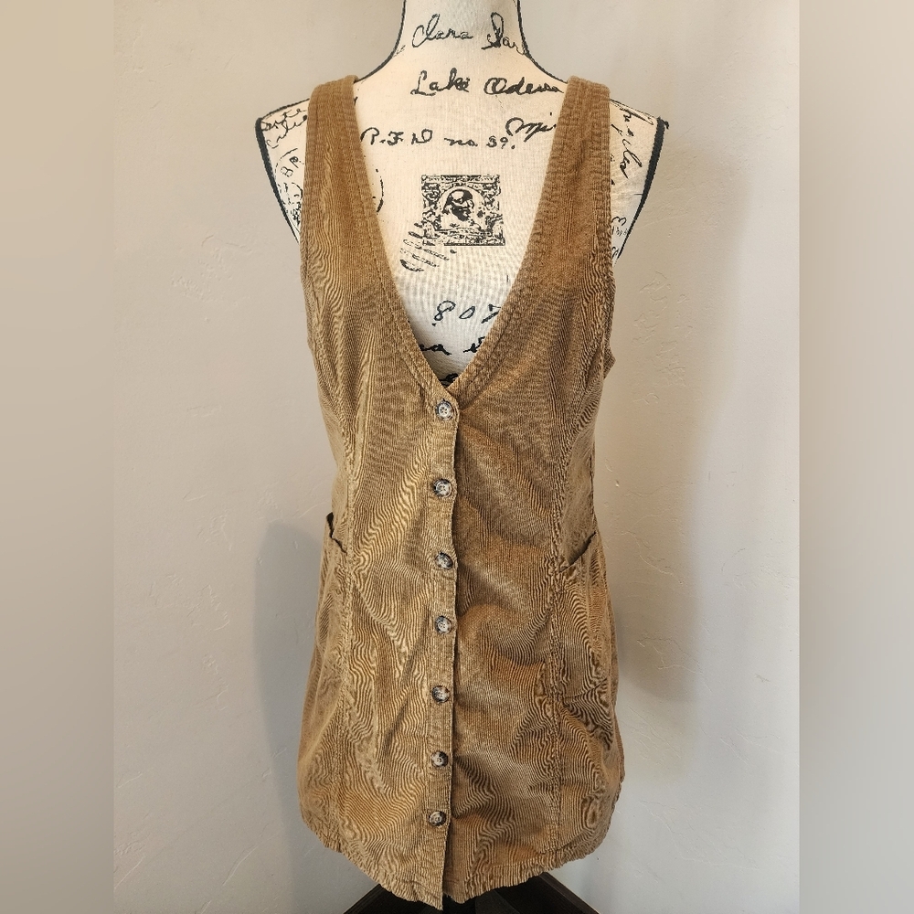 Brown Button-Up Vest